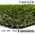  Prato Artificiale 40 Mm Erba Sintetica 4 Sfumature Finta Manto Erboso Giardino 1x10mt 10mq