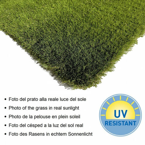  Prato Artificiale 40 Mm Erba Sintetica 4 Sfumature Finta Manto Erboso Giardino 1x10mt 10mq