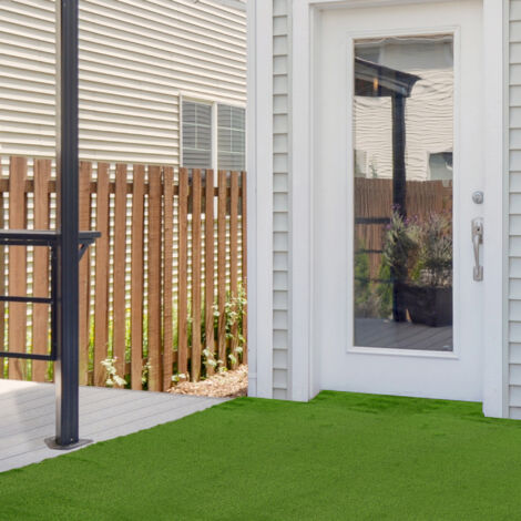  Outsunny Prato Sintetico Per Giardino Set Di 10pz 30x30cm Verde Scuro
