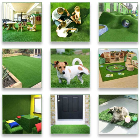  Prato Sintetico Manto Erboso Erba Finta Da 7 Mm Ideale Per Giardino Tappeto Erboso Sintetico Anti UV Atossico Drenante Ideale Per Piscina Terrazzo Aree Giochi Viali (2 X 5mt 10mq)