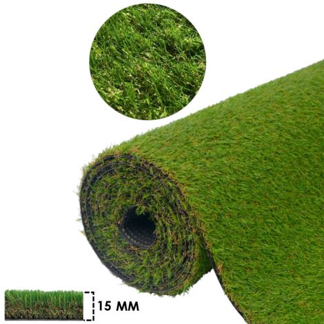  Prato Sintetico 15 Mm Erba Finta Artificiale Calpestabile Tappeto Verde Atossica Larghezza 2 Metri