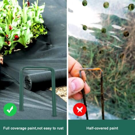  50 Clip Di Fissaggio Verdi Per Erba Artificiale