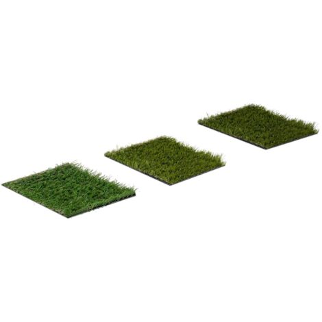  Erba Sintetica 3 Campioni 20 X 17 Cm Altezza 20 - 30 Mm Resistente Ai Raggi UV