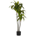  Pianta Decorativa A Foglia Larga Verde Plastica (70 X 120 X 70 Cm)