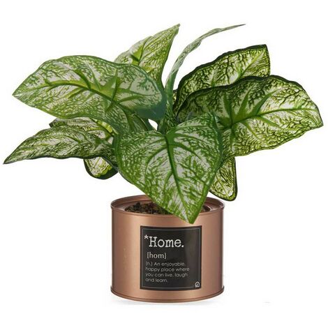  Pianta Decorativa Home Rame Lattina Metallo Plastica (26 X 26 X 26 Cm)