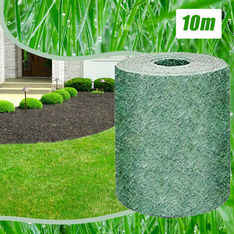  Tappetino Per Semi Di Erba Biodegradabile Stuoia Di Paglia Fertilizzante Giardino Picnic Prato Cortile Piantagione Non Coltivare Semi, Green-10m
