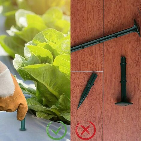  Pali Da Giardino In Plastica 100 Pezzi Pali Di Fissaggio Da Giardino Per Il Fissaggio Della Protezione Dai Raggi UV Delle Erbacce Verdi