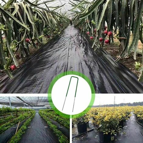  Inserto Per Prato Prato Per Prato Artificiale Per Esterni Giardino Universale Pali A Forma Di U Forte Fissaggio Del Busto Acciaio Zincato Mezzo Verde Con Estremità Smussata 3,515 Cm 30 Pezzi ，