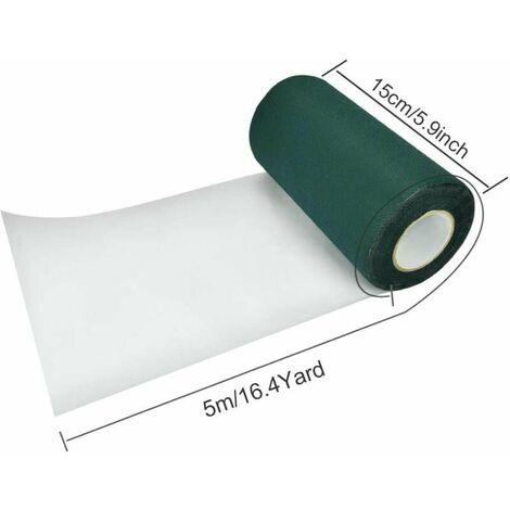  Striscia Per Erba 15cm5m Nastro Antiscivolo Per Cuciture In Erba Artificiale Striscia Autoadesiva Per Cuciture In Erba Presa Forte Per Erba Artificiale Giardino Prato Tappeti Balconi, Verde, 1 Pz ， Fo