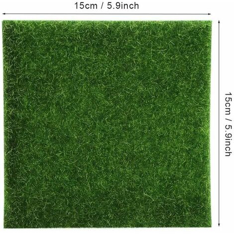  Tappetino In Erba Sintetica Per Prato Artificiale Realistico, Paesaggio Per Prato Da Giardino Per Esterni Interni Per Animali Domestici, Tappetino In Erba Finta Con Foro Di Drenaggio 10 PZ
