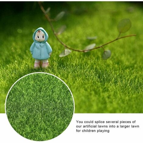  Tappetino In Erba Sintetica Per Prato Artificiale Realistico, Paesaggio Per Prato Da Giardino Per Esterni Interni Per Animali Domestici, Tappetino In Erba Finta Con Foro Di Drenaggio 10 PZ