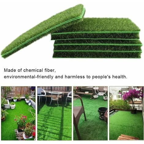  Tappetino In Erba Sintetica Per Prato Artificiale Realistico, Paesaggio Per Prato Da Giardino Per Esterni Interni Per Animali Domestici, Tappetino In Erba Finta Con Foro Di Drenaggio 10 PZ